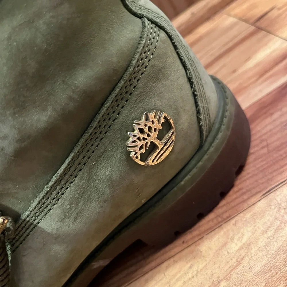 RARE Timberland MONEY GREEN 10 DJ Khaled LIMITED EDITION LACE Boots Leather VGUC